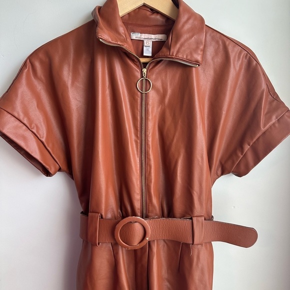 Anthropologie Hutch Vegan Leather Jumpsuit - Picture 5 of 7